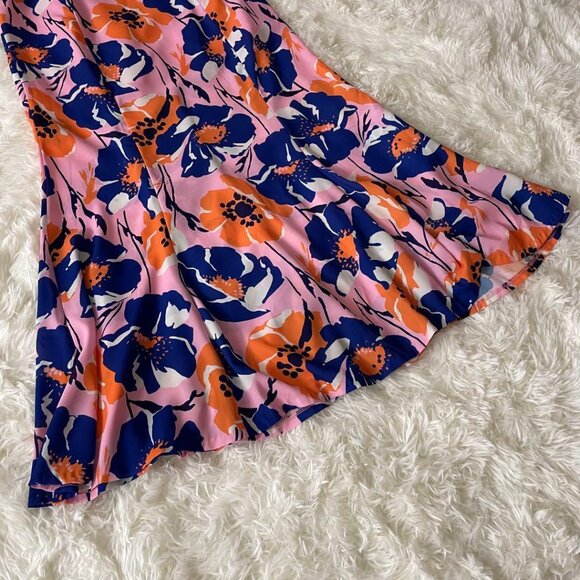 Daba Retro Floral Print Long Mermaid Skirt - Picture 4 of 6